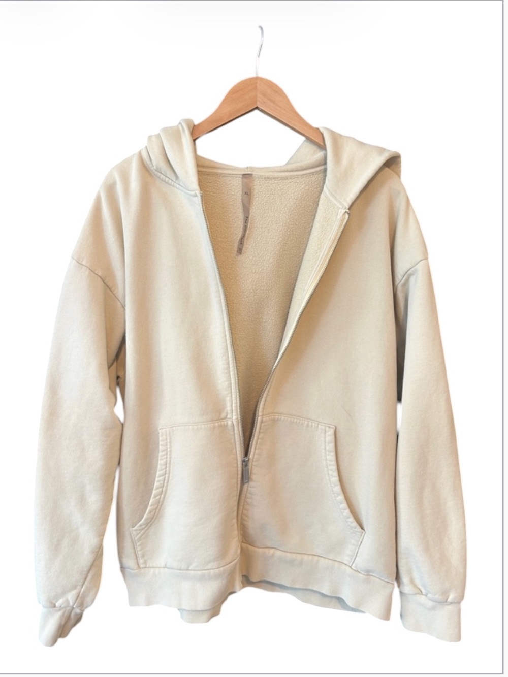 Aritzia The Constant Oversized Full Zip Hoodie Oat Size XL